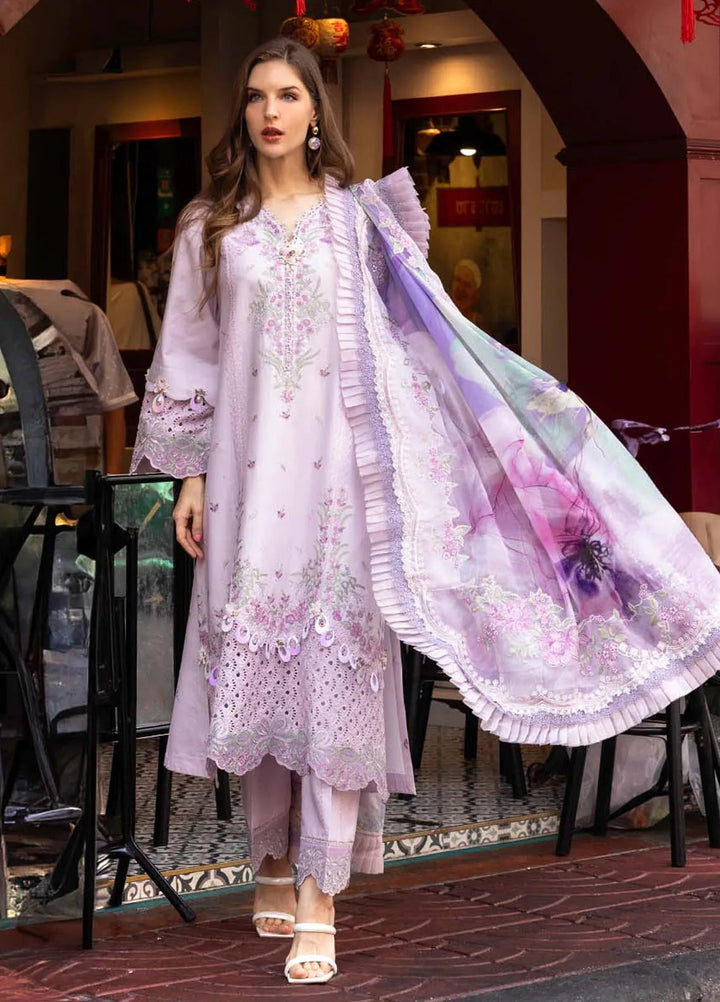 Zarqash Embroidered Lawn Suit Unstitched 3 Piece ZRQ25LL ZQLU 006 Daisy Belle - Summer Collection