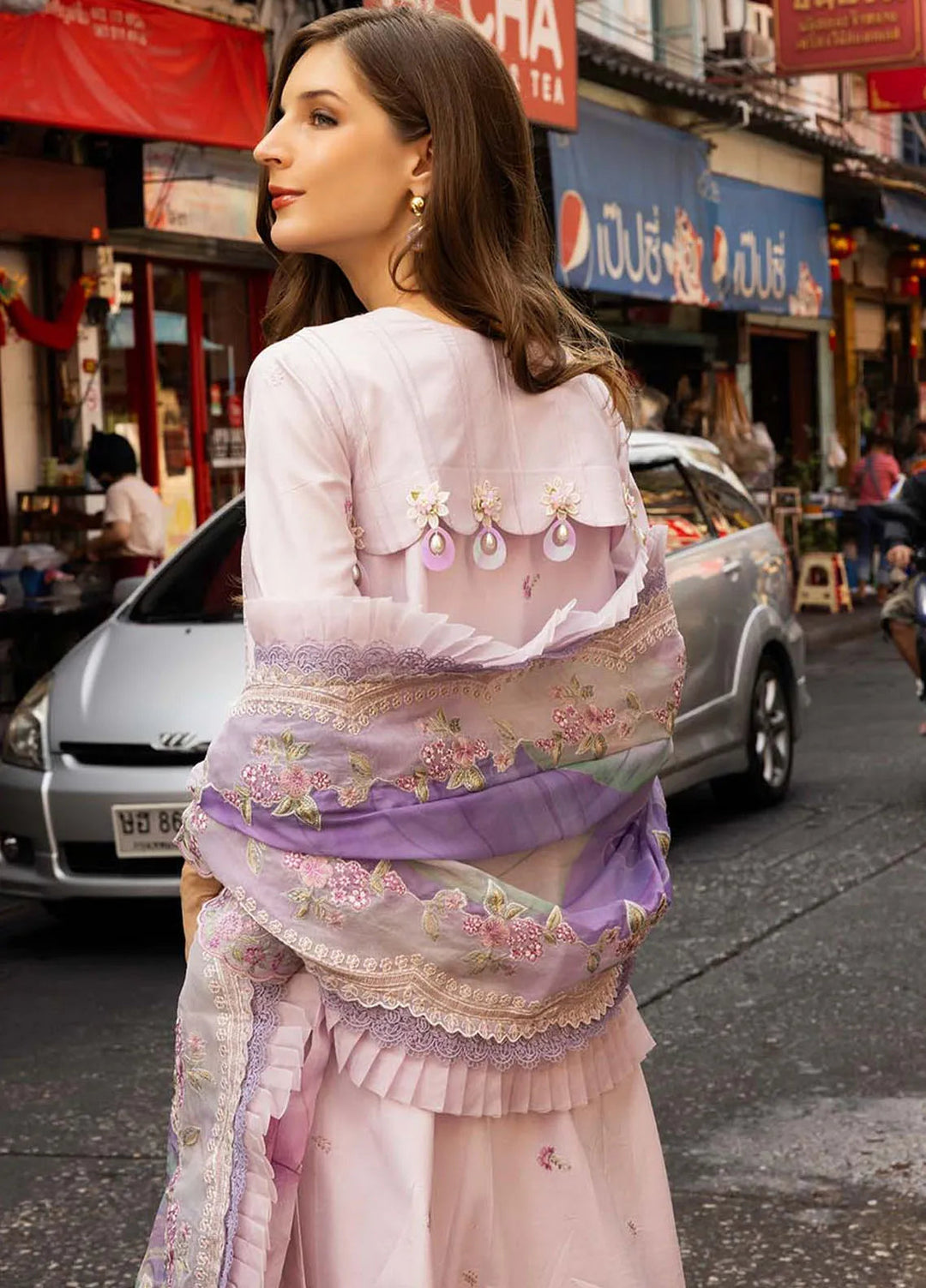 Zarqash Embroidered Lawn Suit Unstitched 3 Piece ZRQ25LL ZQLU 006 Daisy Belle - Summer Collection