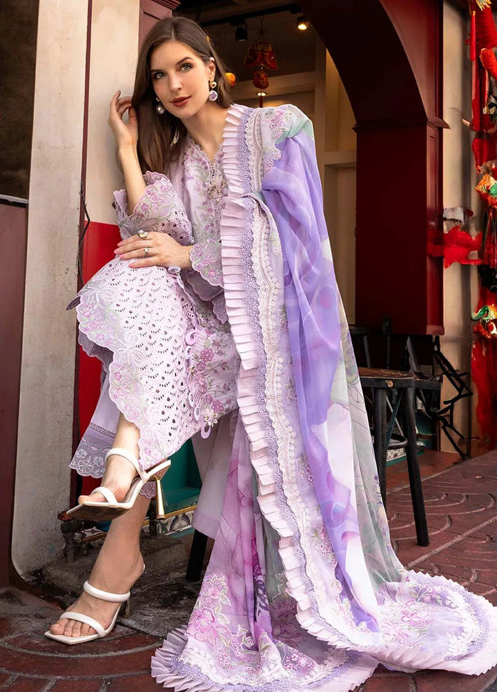 Zarqash Embroidered Lawn Suit Unstitched 3 Piece ZRQ25LL ZQLU 006 Daisy Belle - Summer Collection