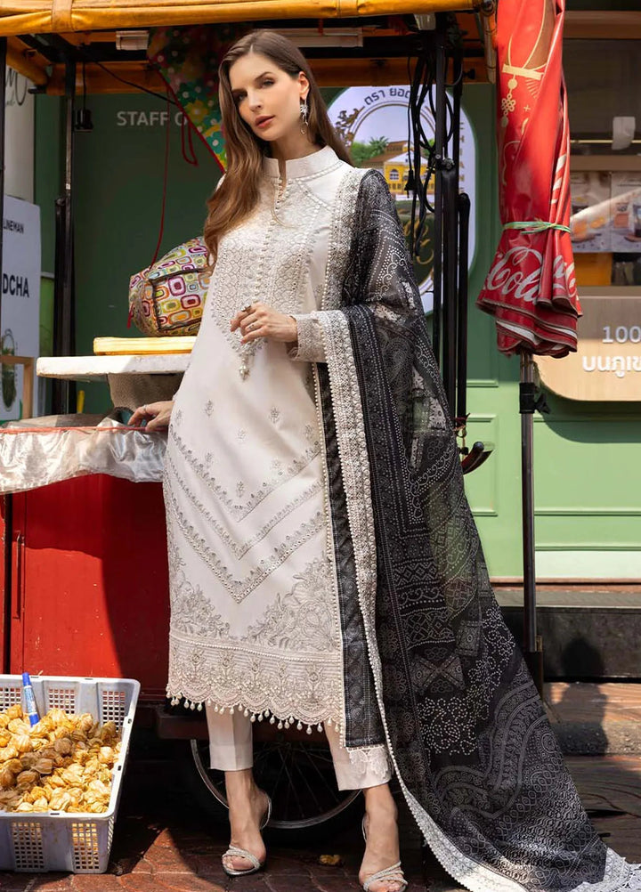 Zarqash Embroidered Lawn Suit Unstitched 3 Piece ZRQ25LL ZQLU 007 Sierra - Summer Collection