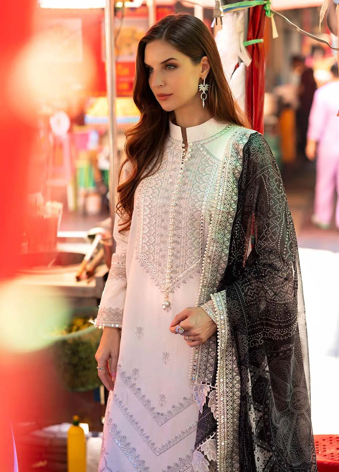 Zarqash Embroidered Lawn Suit Unstitched 3 Piece ZRQ25LL ZQLU 007 Sierra - Summer Collection