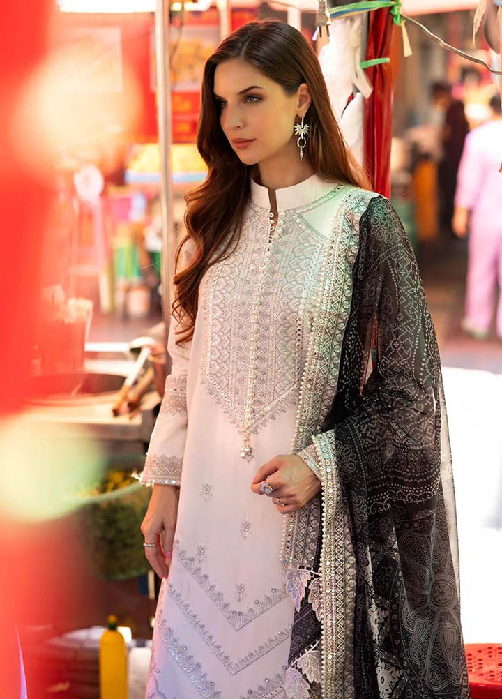 Zarqash Embroidered Lawn Suit Unstitched 3 Piece ZRQ25LL ZQLU 007 Sierra - Summer Collection