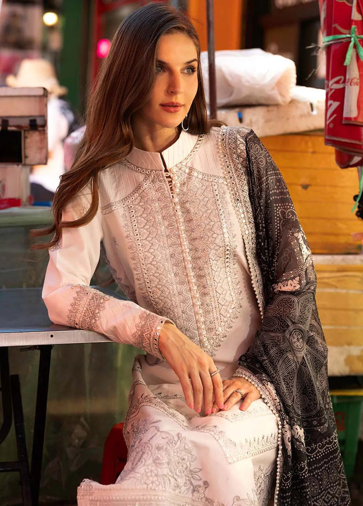 Zarqash Embroidered Lawn Suit Unstitched 3 Piece ZRQ25LL ZQLU 007 Sierra - Summer Collection