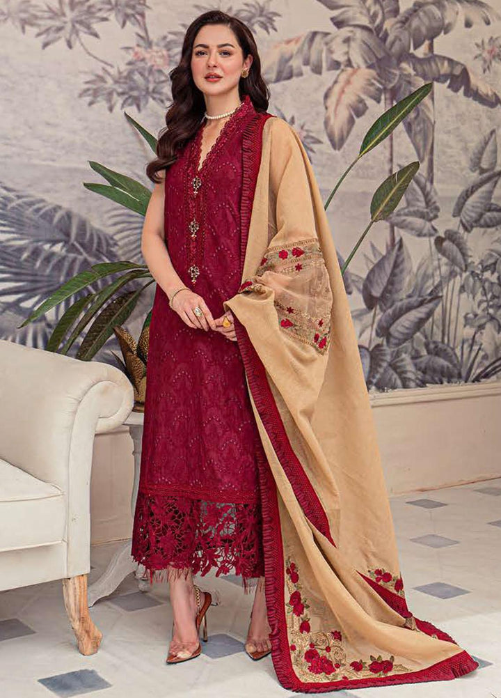 LAMOUR By Zarqash Embroidered Lawn Suits Unstitched 3 Piece ZRQ22L ZQ 001 Arooj - Luxury Collection