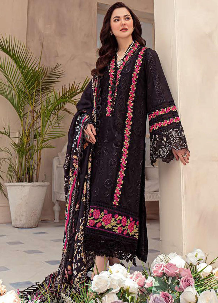 LAMOUR By Zarqash Embroidered Lawn Suits Unstitched 3 Piece ZRQ22L ZQ 002 Raina - Luxury Collection