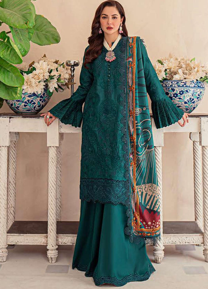 LAMOUR By Zarqash Embroidered Lawn Suits Unstitched 3 Piece ZRQ22L ZQ 003 Ilyana - Luxury Collection