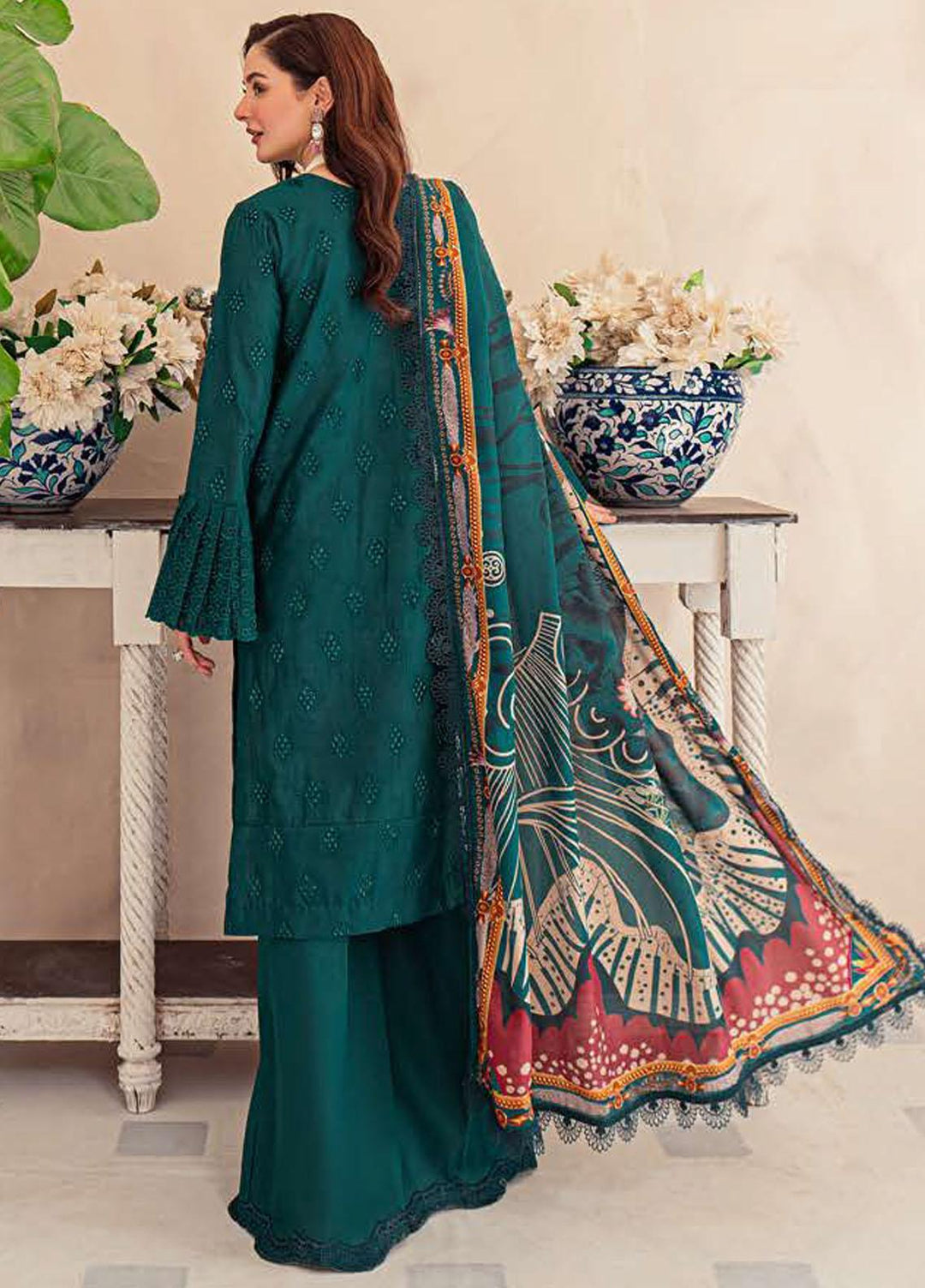 LAMOUR By Zarqash Embroidered Lawn Suits Unstitched 3 Piece ZRQ22L ZQ 003 Ilyana - Luxury Collection