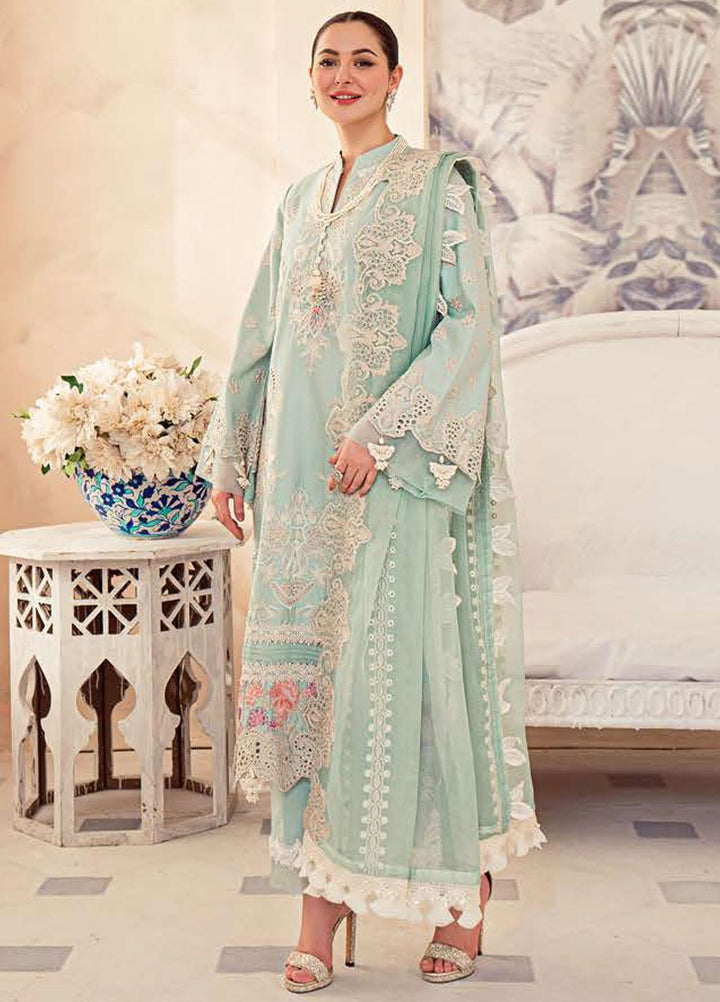 LAMOUR By Zarqash Embroidered Lawn Suits Unstitched 3 Piece ZRQ22L ZQ 004 Serena - Luxury Collection