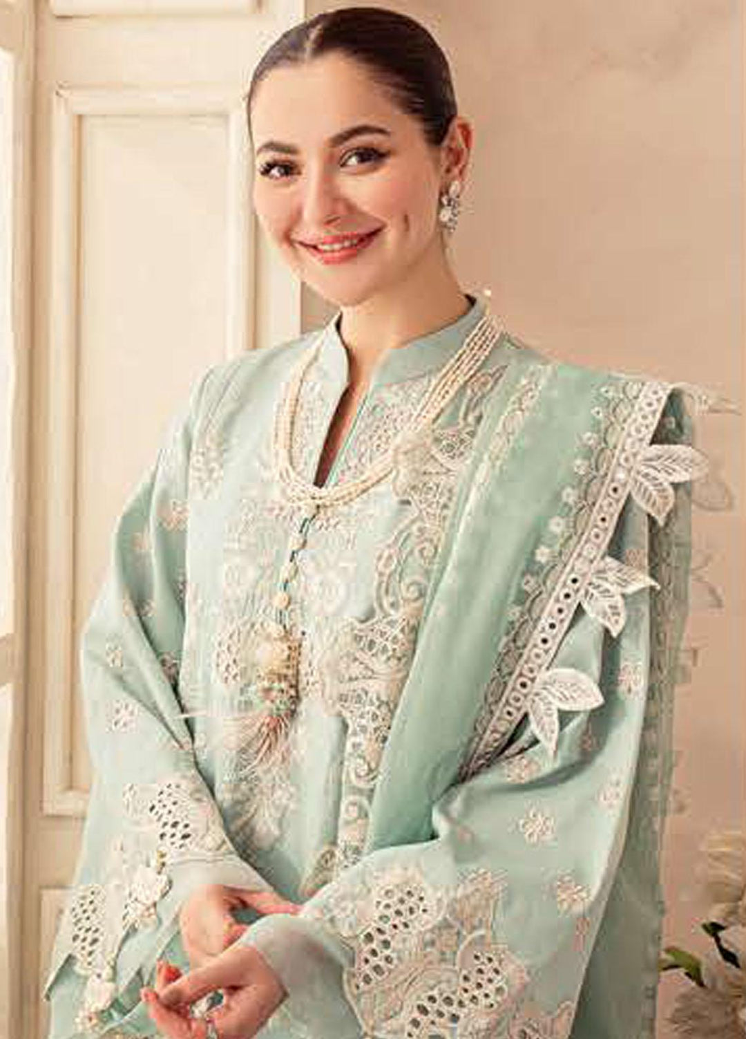 LAMOUR By Zarqash Embroidered Lawn Suits Unstitched 3 Piece ZRQ22L ZQ 004 Serena - Luxury Collection