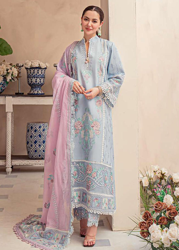LAMOUR By Zarqash Embroidered Lawn Suits Unstitched 3 Piece ZRQ22L ZQ 005 Haya - Luxury Collection