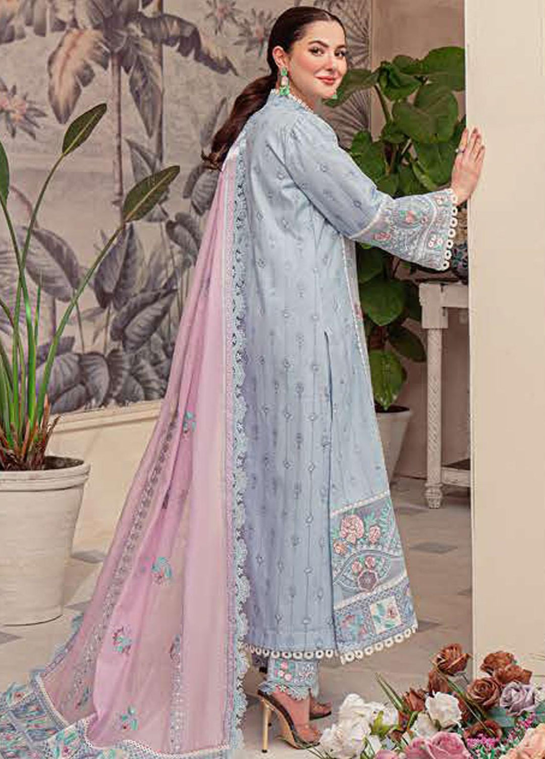 LAMOUR By Zarqash Embroidered Lawn Suits Unstitched 3 Piece ZRQ22L ZQ 005 Haya - Luxury Collection