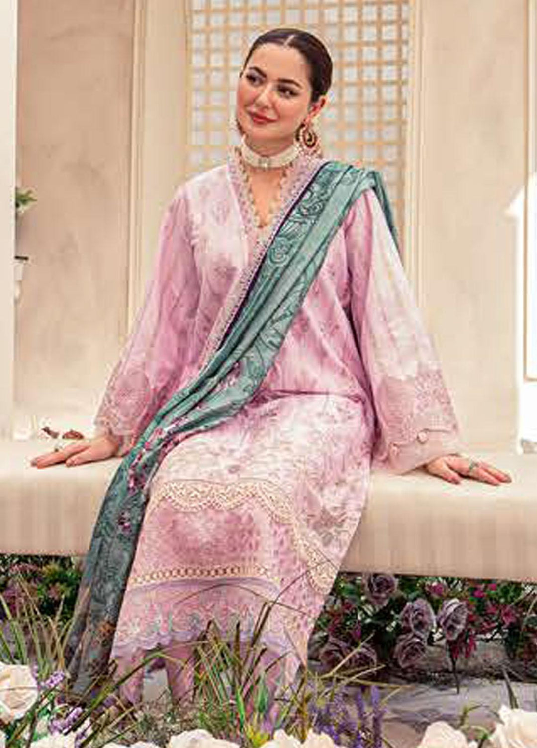 LAMOUR By Zarqash Embroidered Lawn Suits Unstitched 3 Piece ZRQ22L ZQ 006 Alaya - Luxury Collection