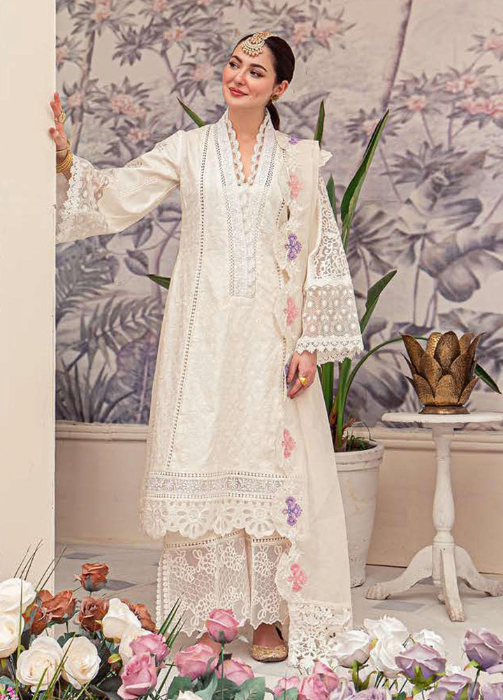 LAMOUR By Zarqash Embroidered Lawn Suits Unstitched 3 Piece ZRQ22L ZQ 007 Noorain - Luxury Collection