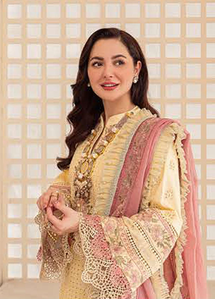 LAMOUR By Zarqash Embroidered Lawn Suits Unstitched 3 Piece ZRQ22L ZQ 010 Soha - Luxury Collection