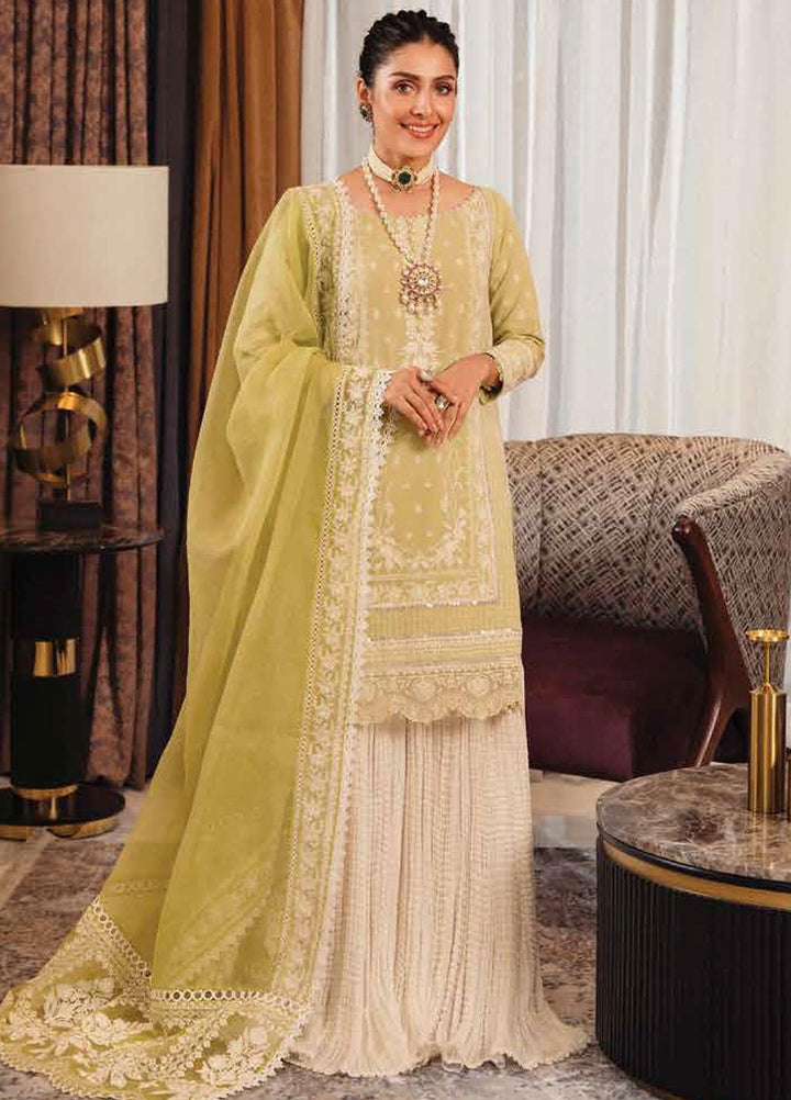 Zarqash Embroidered Lawn Suits Unstitched 3 Piece ZRQ23LL ZQL-004 Adina - Luxury Collection