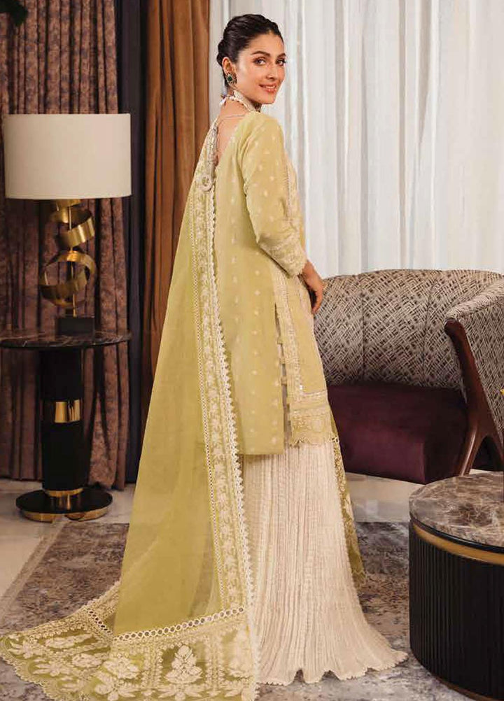 Zarqash Embroidered Lawn Suits Unstitched 3 Piece ZRQ23LL ZQL-004 Adina - Luxury Collection