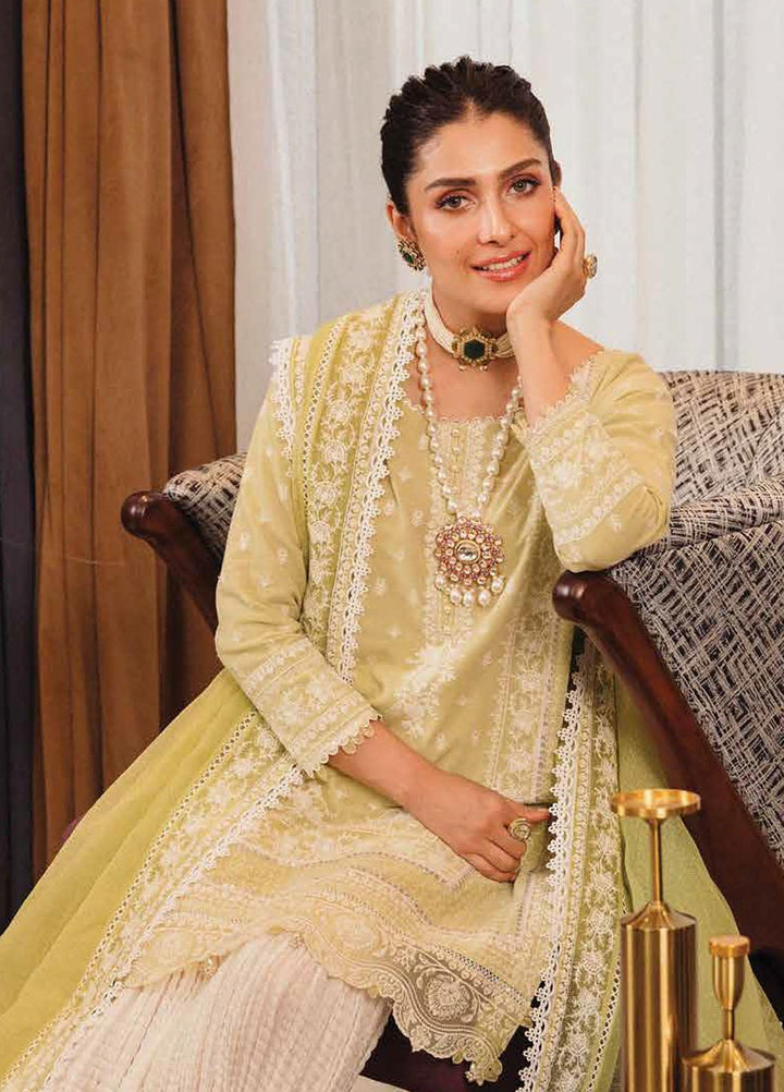 Zarqash Embroidered Lawn Suits Unstitched 3 Piece ZRQ23LL ZQL-004 Adina - Luxury Collection