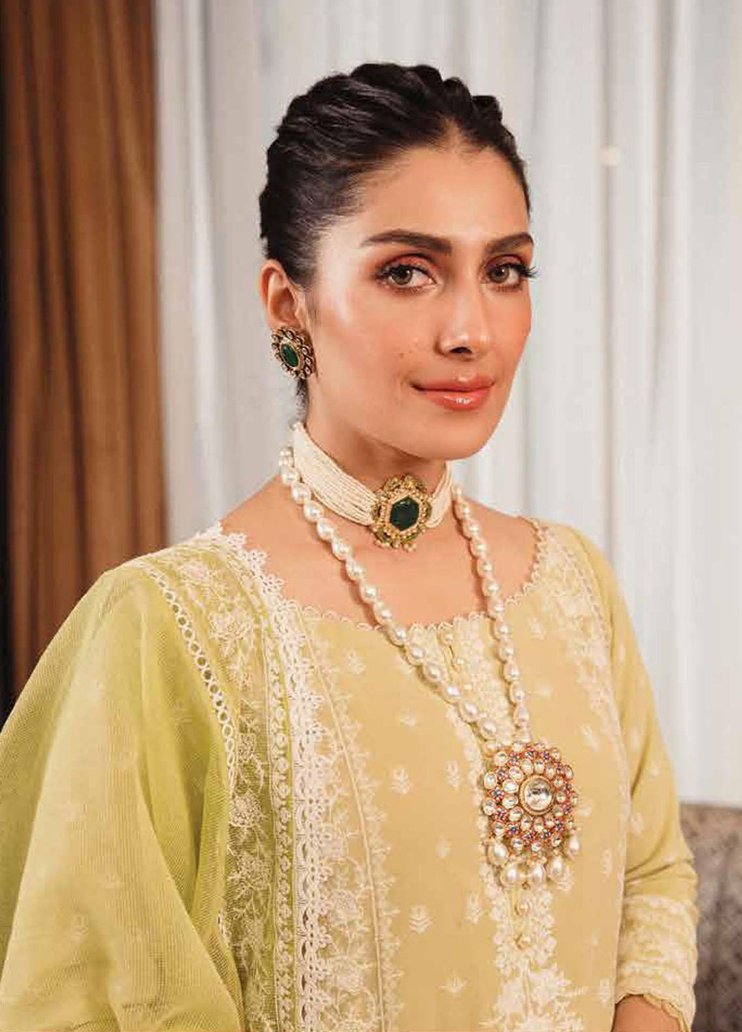 Zarqash Embroidered Lawn Suits Unstitched 3 Piece ZRQ23LL ZQL-004 Adina - Luxury Collection