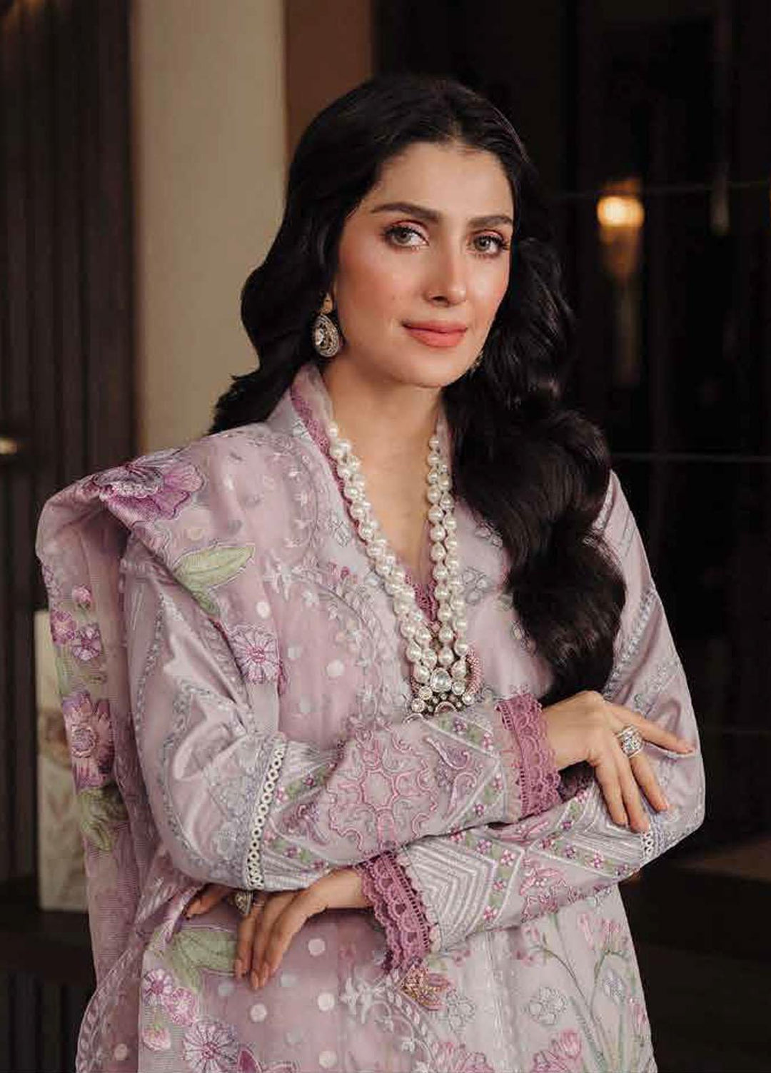 Zarqash Embroidered Lawn Suits Unstitched 3 Piece ZRQ23LL ZQL-005 Vaia - Luxury Collection