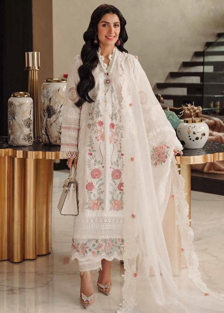 Zarqash Embroidered Lawn Suits Unstitched 3 Piece ZRQ23LL ZQL-006 Naya - Luxury Collection