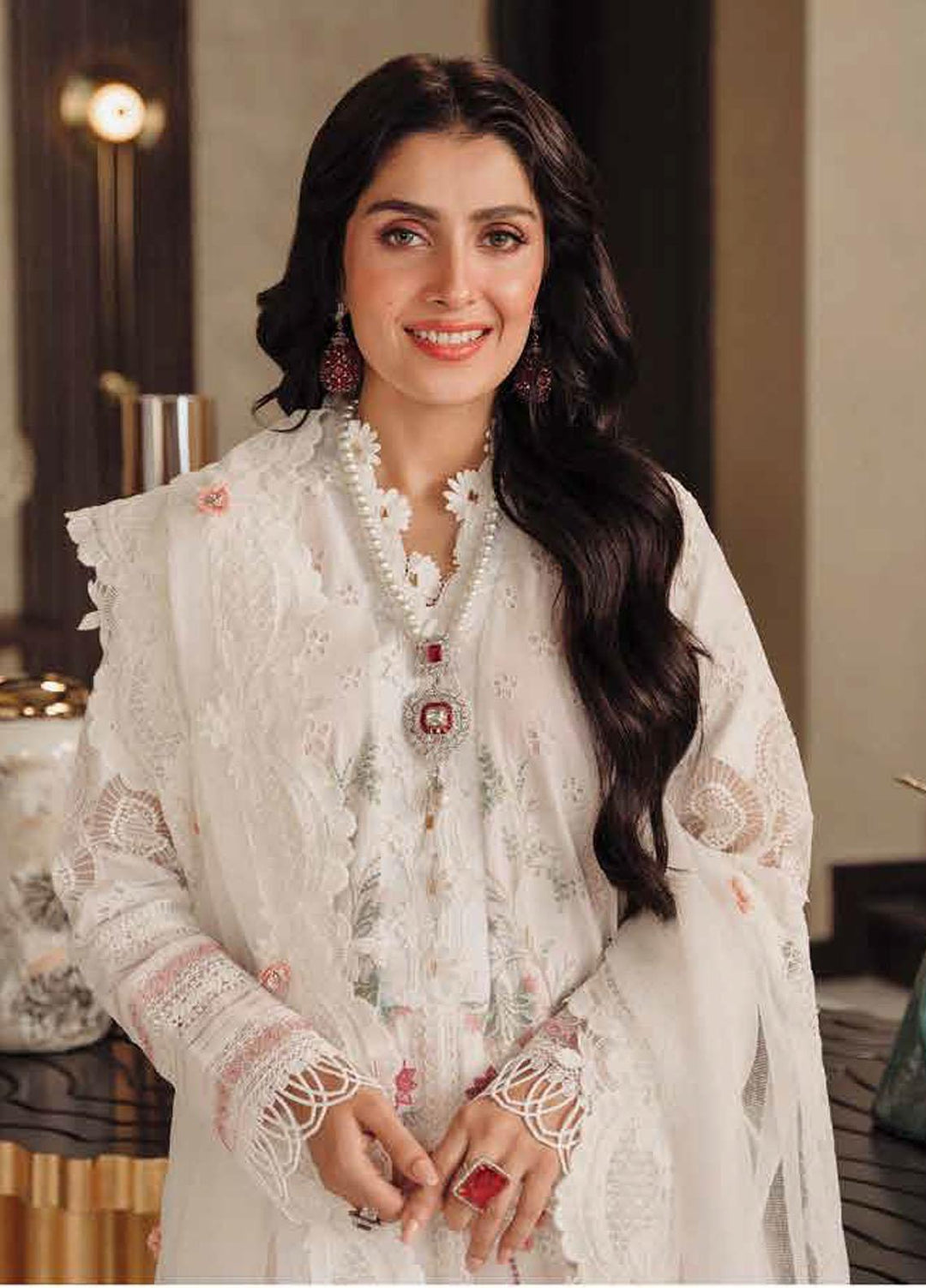 Zarqash Embroidered Lawn Suits Unstitched 3 Piece ZRQ23LL ZQL-006 Naya - Luxury Collection