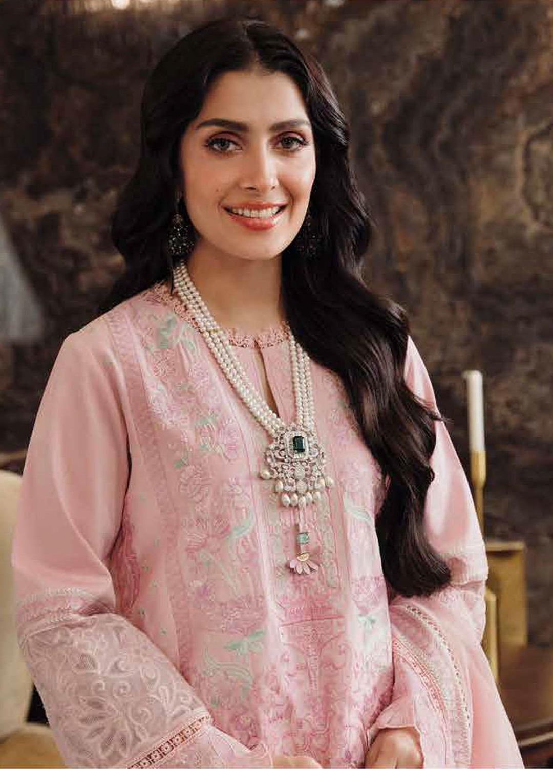 Zarqash Embroidered Lawn Suits Unstitched 3 Piece ZRQ23LL ZQL-008 Amara - Luxury Collection