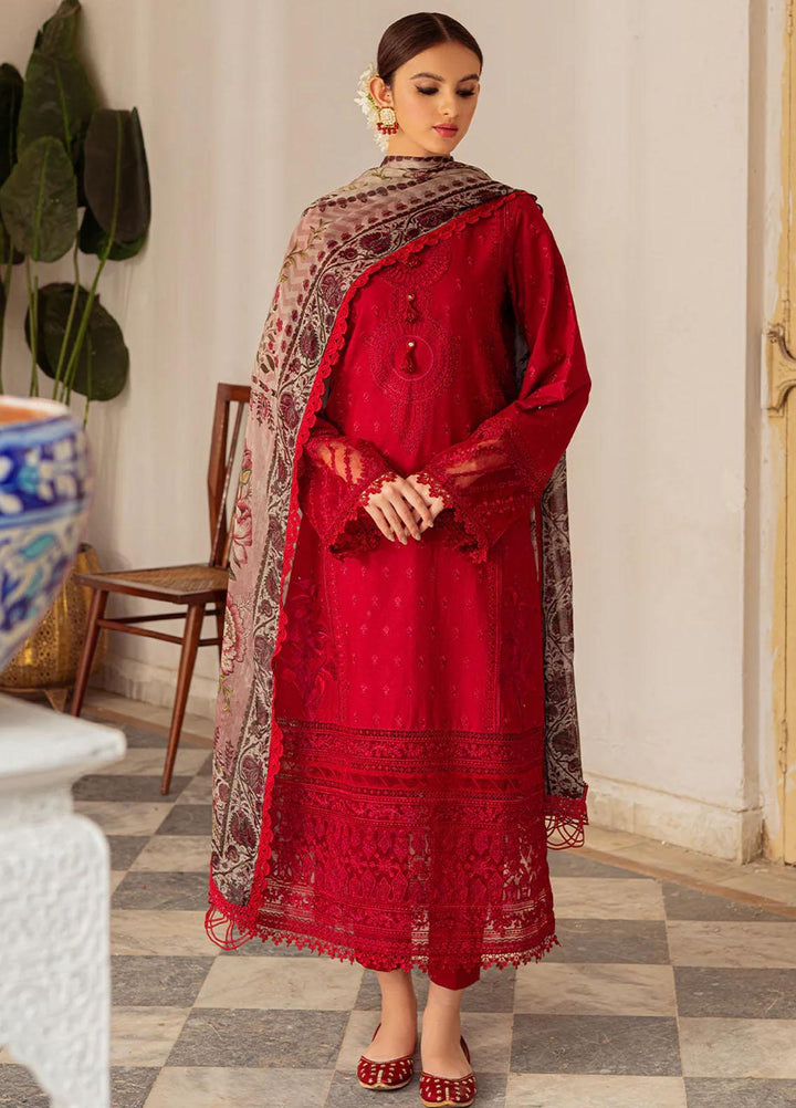 Tresor Luxe By Zarqash Embroidered Lawn Suits Unstitched 3 Piece ZRQ23T ZQ 10A - Luxury Collection