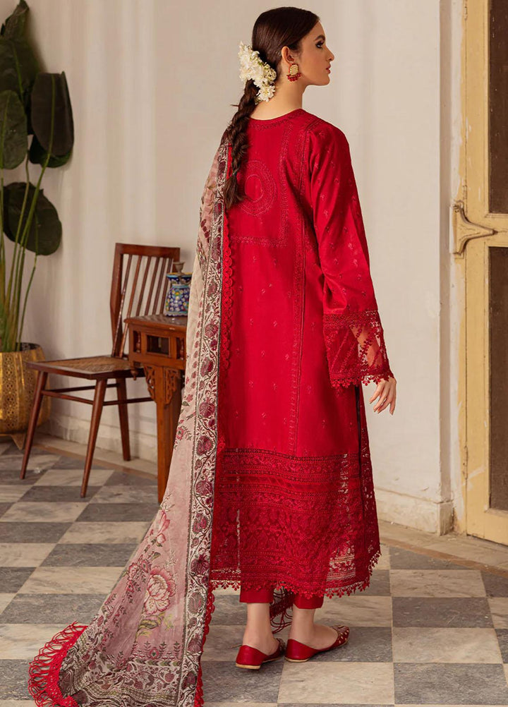 Tresor Luxe By Zarqash Embroidered Lawn Suits Unstitched 3 Piece ZRQ23T ZQ 10A - Luxury Collection