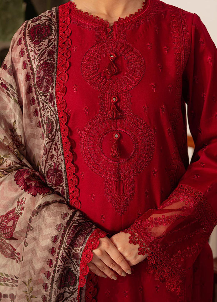 Tresor Luxe By Zarqash Embroidered Lawn Suits Unstitched 3 Piece ZRQ23T ZQ 10A - Luxury Collection