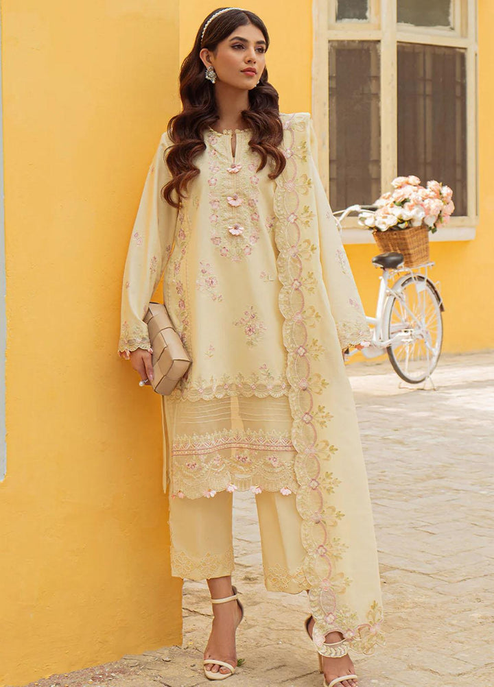 Tresor Luxe By Zarqash Embroidered Lawn Suits Unstitched 3 Piece ZRQ23T ZQ 11A - Luxury Collection