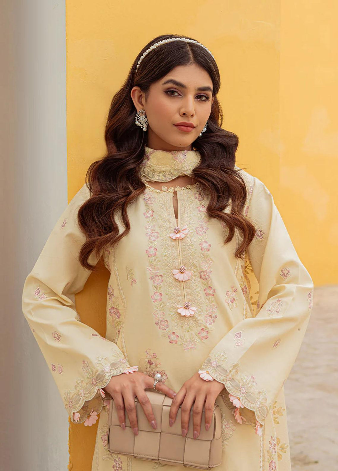 Tresor Luxe By Zarqash Embroidered Lawn Suits Unstitched 3 Piece ZRQ23T ZQ 11A - Luxury Collection