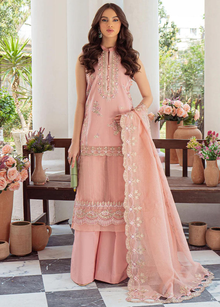 Tresor Luxe By Zarqash Embroidered Lawn Suits Unstitched 3 Piece ZRQ23T ZQ 11B - Luxury Collection