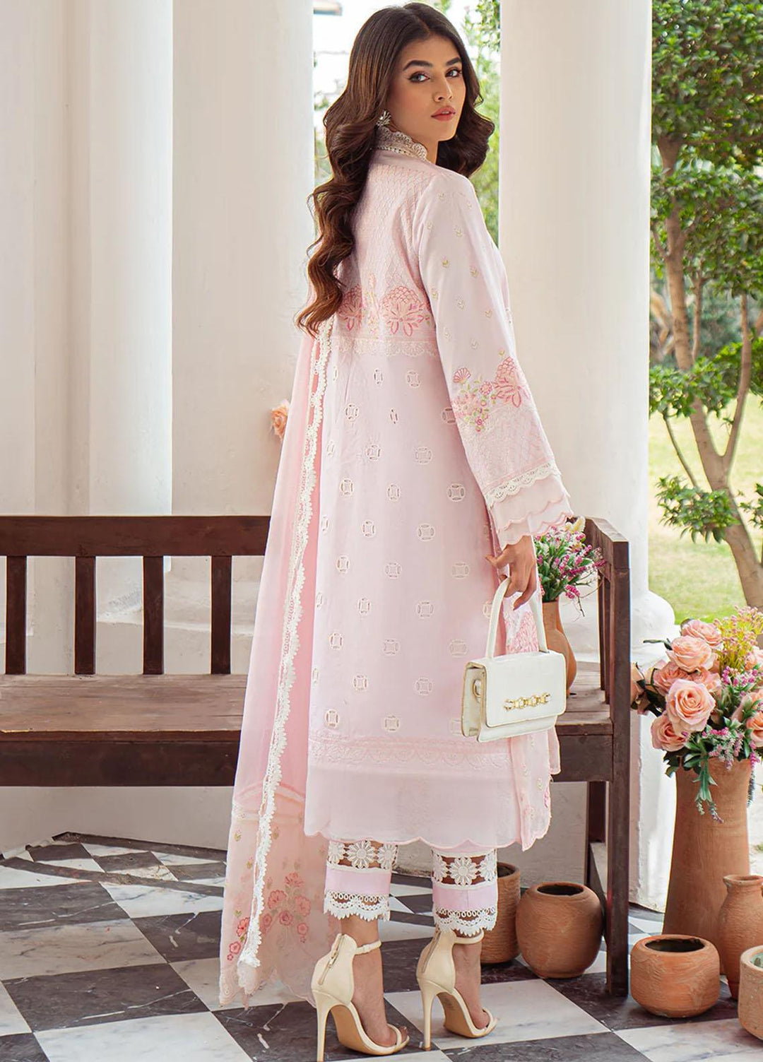 Tresor Luxe By Zarqash Embroidered  Suits Unstitched 3 Piece ZRQ23T ZQ 12A - Luxury Collection