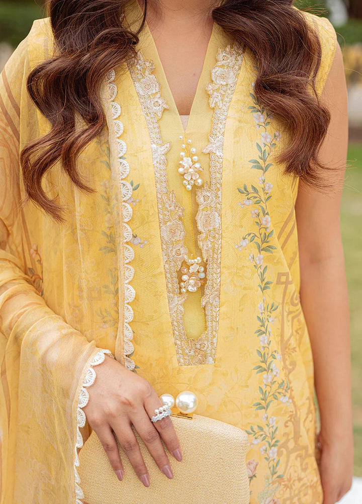 Tresor Luxe By Zarqash Embroidered Schiffli Suits Unstitched 3 Piece ZRQ23T ZQ 1A - Luxury Collection
