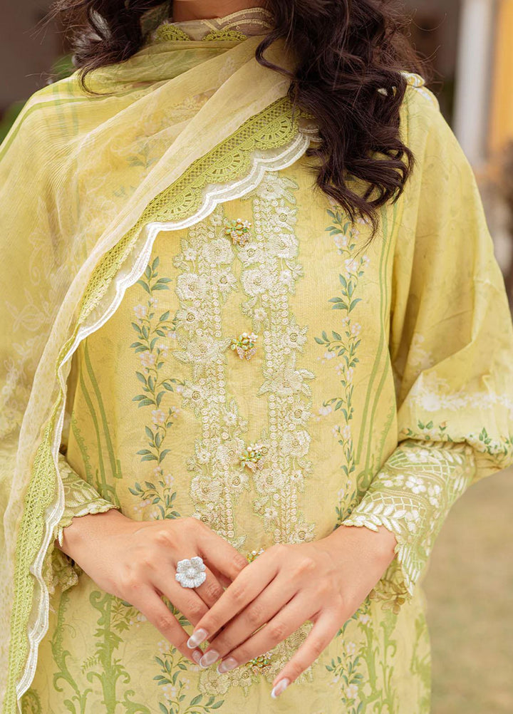 Tresor Luxe By Zarqash Embroidered Schiffli Suits Unstitched 3 Piece ZRQ23T ZQ 1B - Luxury Collection