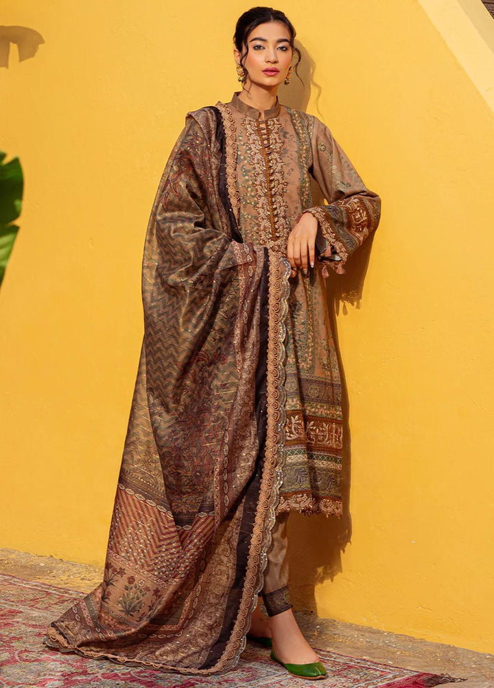 Tresor Luxe By Zarqash Embroidered  Suits Unstitched 3 Piece ZRQ23T ZQ 3A - Luxury Collection