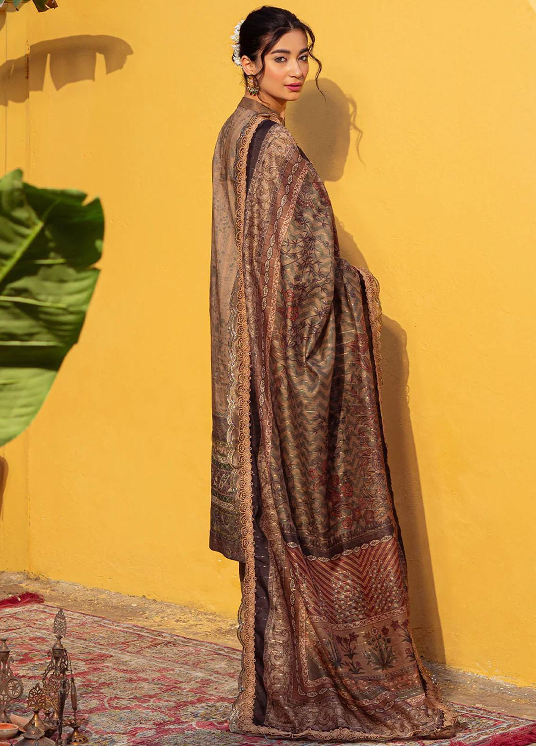 Tresor Luxe By Zarqash Embroidered  Suits Unstitched 3 Piece ZRQ23T ZQ 3A - Luxury Collection