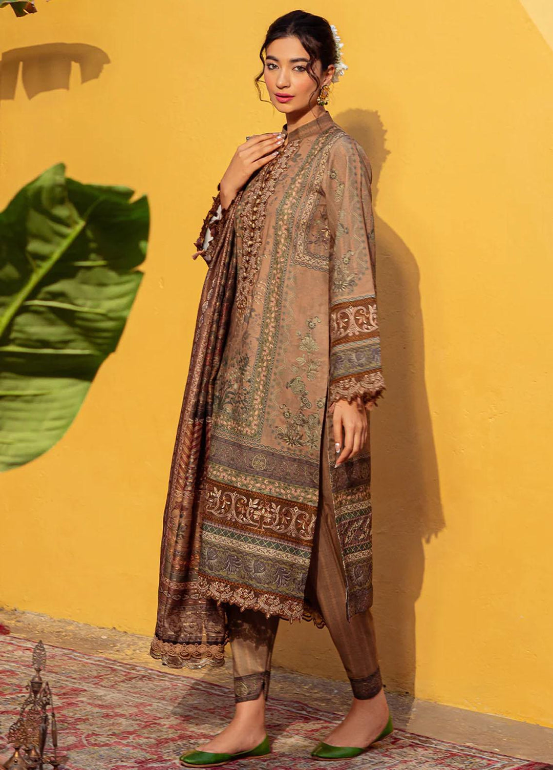 Tresor Luxe By Zarqash Embroidered  Suits Unstitched 3 Piece ZRQ23T ZQ 3A - Luxury Collection