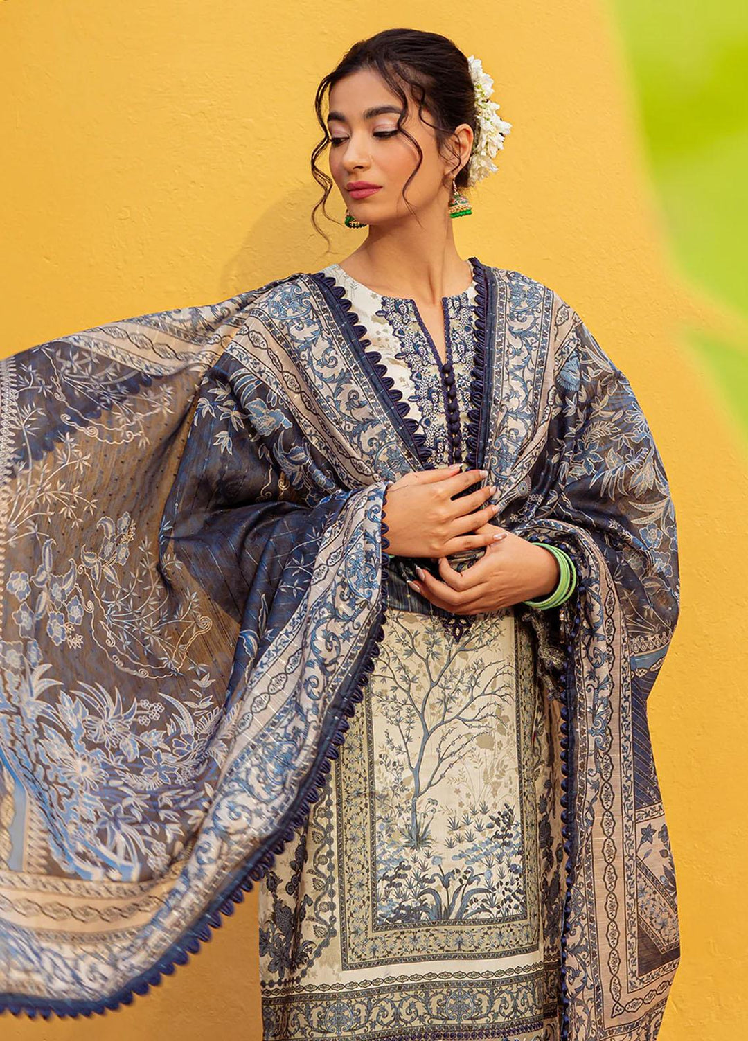 Tresor Luxe By Zarqash Embroidered  Suits Unstitched 3 Piece ZRQ23T ZQ 3B - Luxury Collection