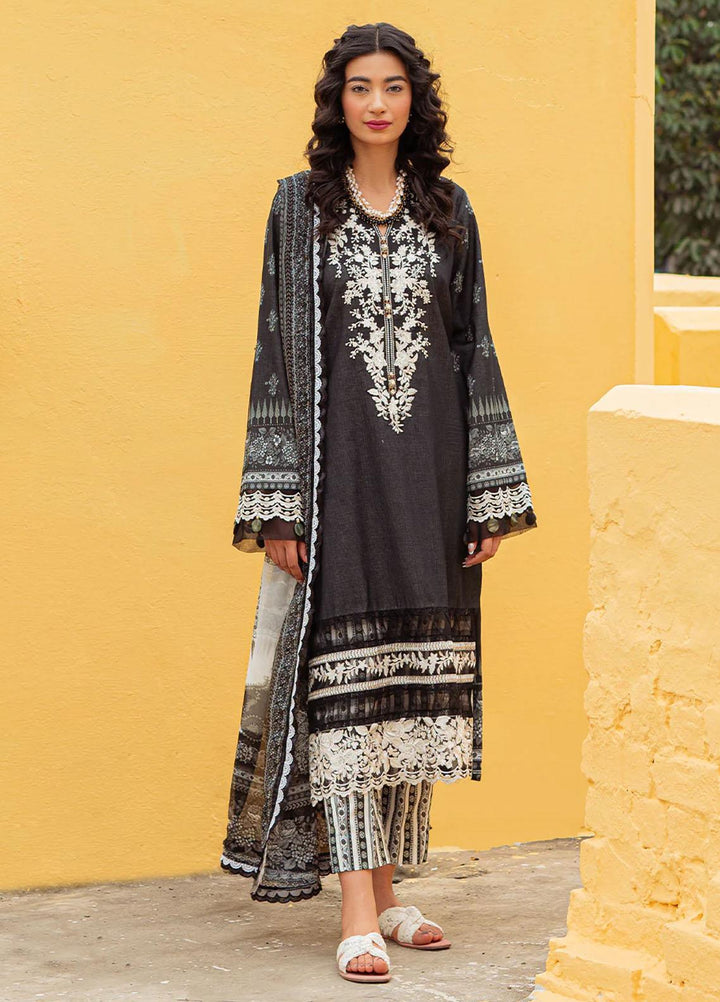 Tresor Luxe By Zarqash Embroidered Schiffli Suits Unstitched 3 Piece ZRQ23T ZQ 4A - Luxury Collection