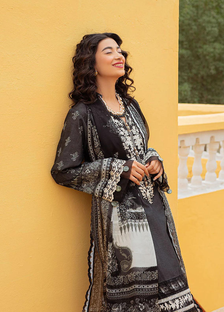 Tresor Luxe By Zarqash Embroidered Schiffli Suits Unstitched 3 Piece ZRQ23T ZQ 4A - Luxury Collection