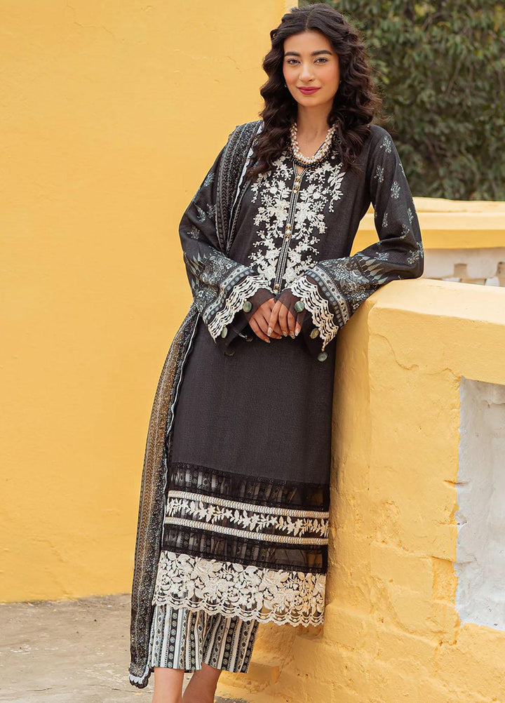 Tresor Luxe By Zarqash Embroidered Schiffli Suits Unstitched 3 Piece ZRQ23T ZQ 4A - Luxury Collection