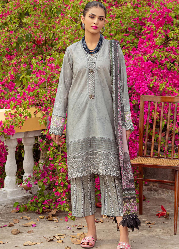 Tresor Luxe By Zarqash Embroidered Schiffli Suits Unstitched 3 Piece ZRQ23T ZQ 4B - Luxury Collection