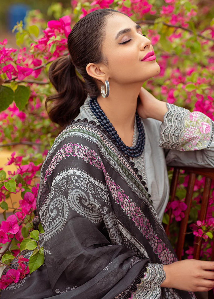 Tresor Luxe By Zarqash Embroidered Schiffli Suits Unstitched 3 Piece ZRQ23T ZQ 4B - Luxury Collection