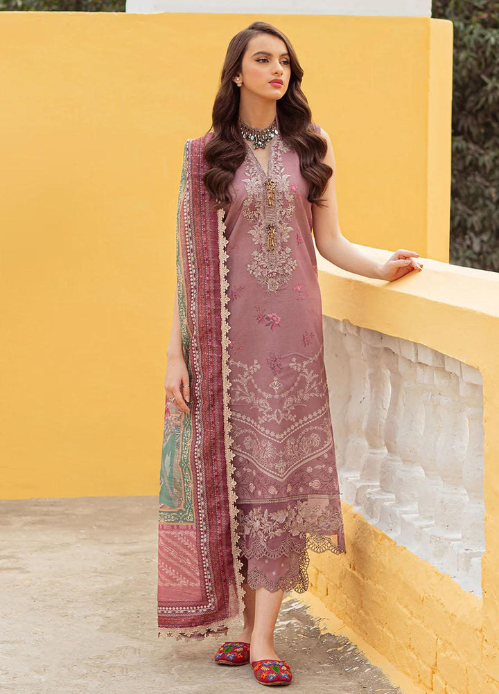Tresor Luxe By Zarqash Embroidered Lawn Suits Unstitched 3 Piece ZRQ23T ZQ 5A - Luxury Collection