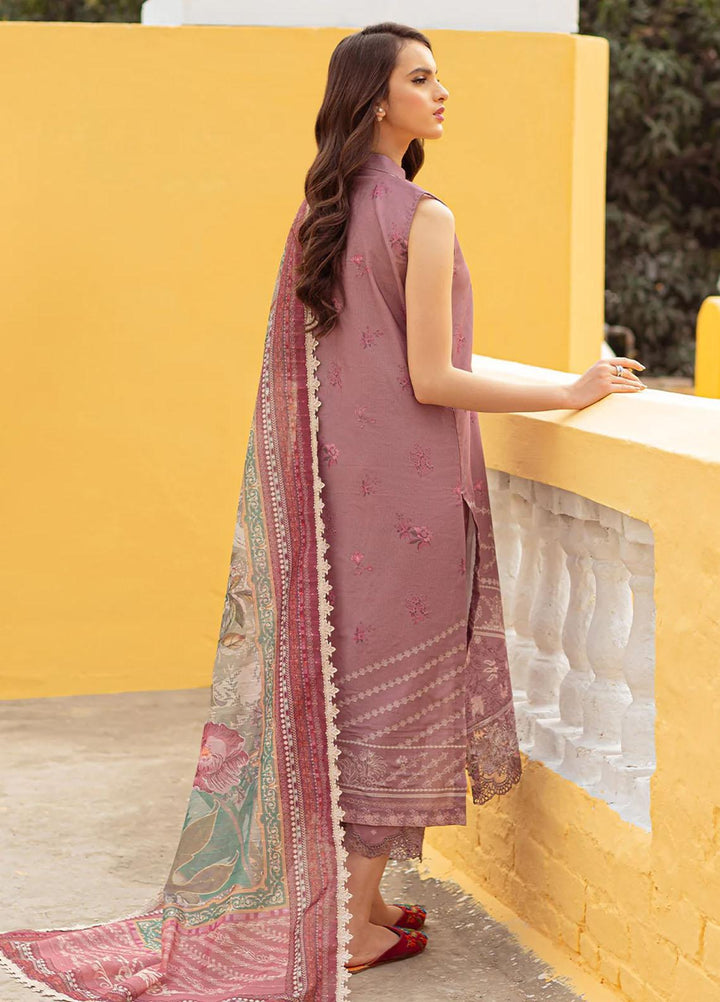Tresor Luxe By Zarqash Embroidered Lawn Suits Unstitched 3 Piece ZRQ23T ZQ 5A - Luxury Collection