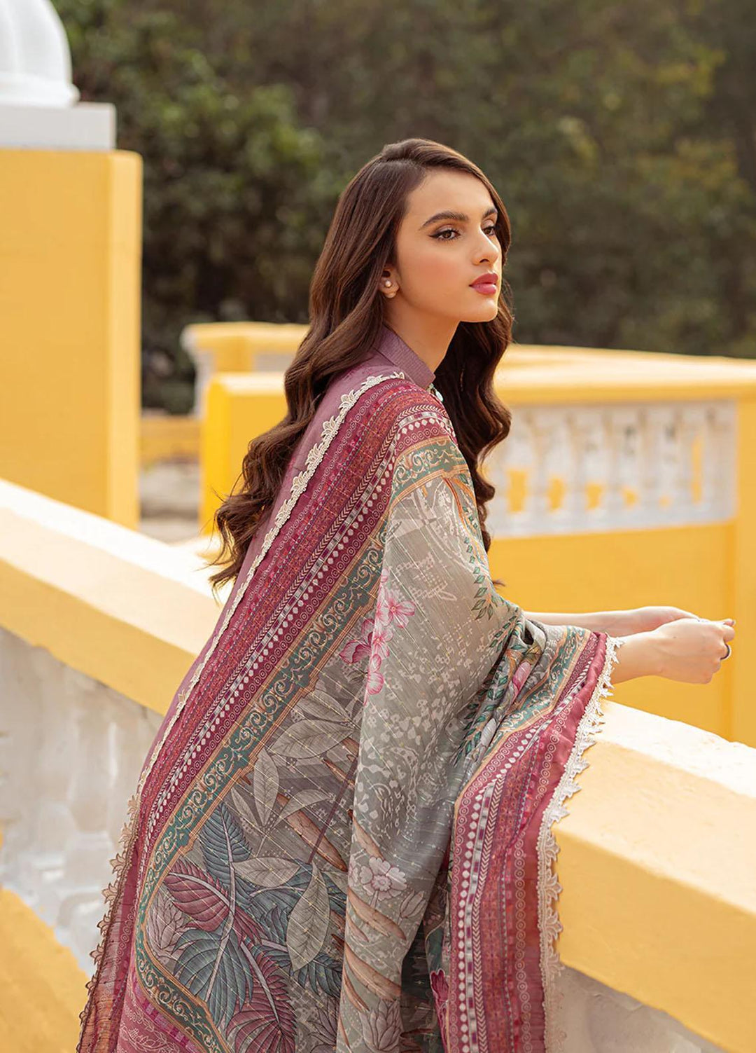 Tresor Luxe By Zarqash Embroidered Lawn Suits Unstitched 3 Piece ZRQ23T ZQ 5A - Luxury Collection