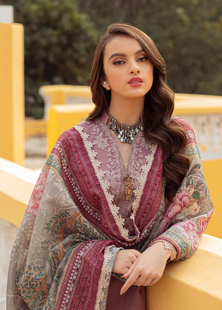 Tresor Luxe By Zarqash Embroidered Lawn Suits Unstitched 3 Piece ZRQ23T ZQ 5A - Luxury Collection