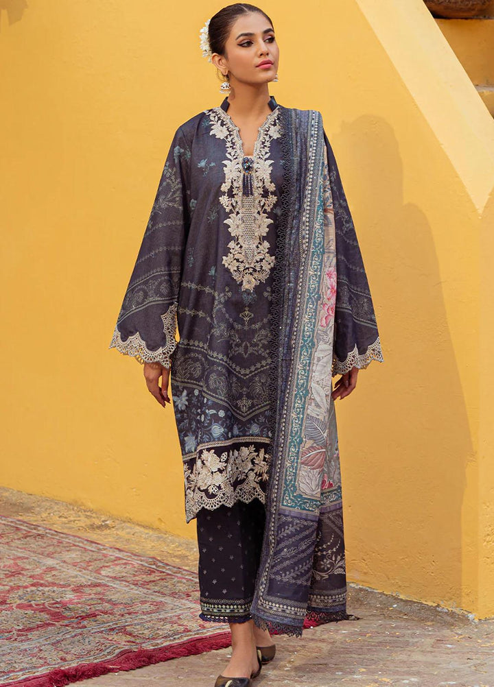 Tresor Luxe By Zarqash Embroidered Lawn Suits Unstitched 3 Piece ZRQ23T ZQ 5B - Luxury Collection