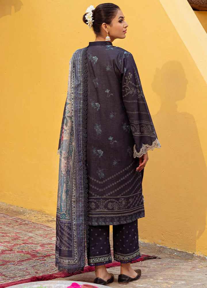 Tresor Luxe By Zarqash Embroidered Lawn Suits Unstitched 3 Piece ZRQ23T ZQ 5B - Luxury Collection